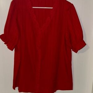 Elegant Red Women's Top